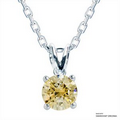 1 Carat Fancy Yellow Solitaire Pendant Made with Swarovski Zirconia